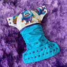 Couche lavable | taille NOUVEAU-NÉ | P'tits Monstres (wrap) - Les Confections Lili