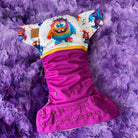 Couche lavable | taille NOUVEAU-NÉ | P'tits Monstres (wrap) - Les Confections Lili