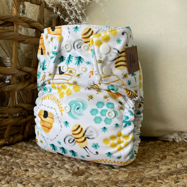 Cloth Diaper | One size | Busy bees (full print)