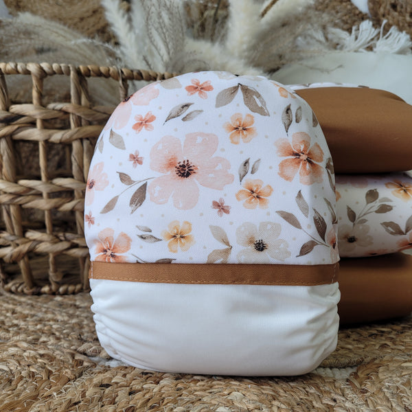 Pocket Cloth Diaper | NEWBORN size | Country floral (wrap)