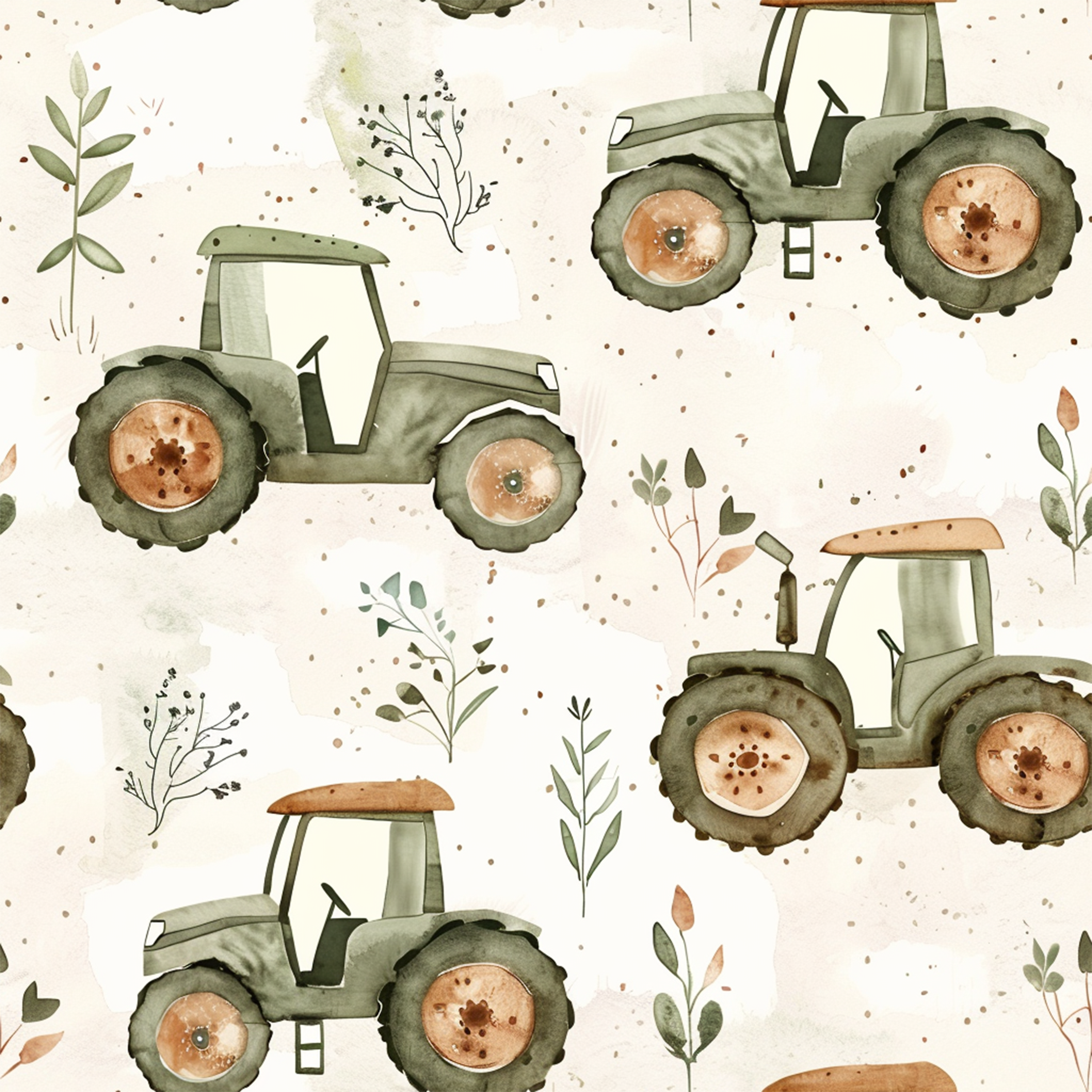 Champs de tracteurs