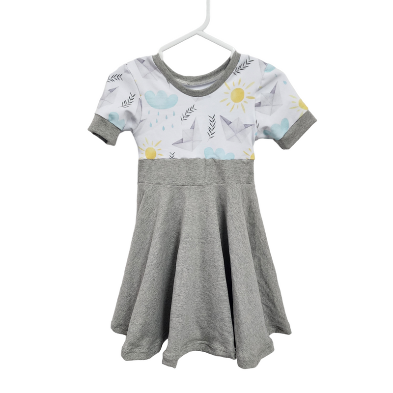 M3 Creations | Grow-with-me dress | Paper caravel (ready to go)