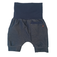 M3 Creations | Grow-with-me shorts | Navy denim (pre-order)
