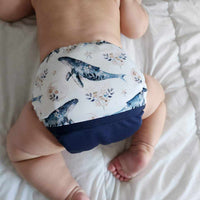 Cloth Diaper | One size | Victorian Whale (wrap)