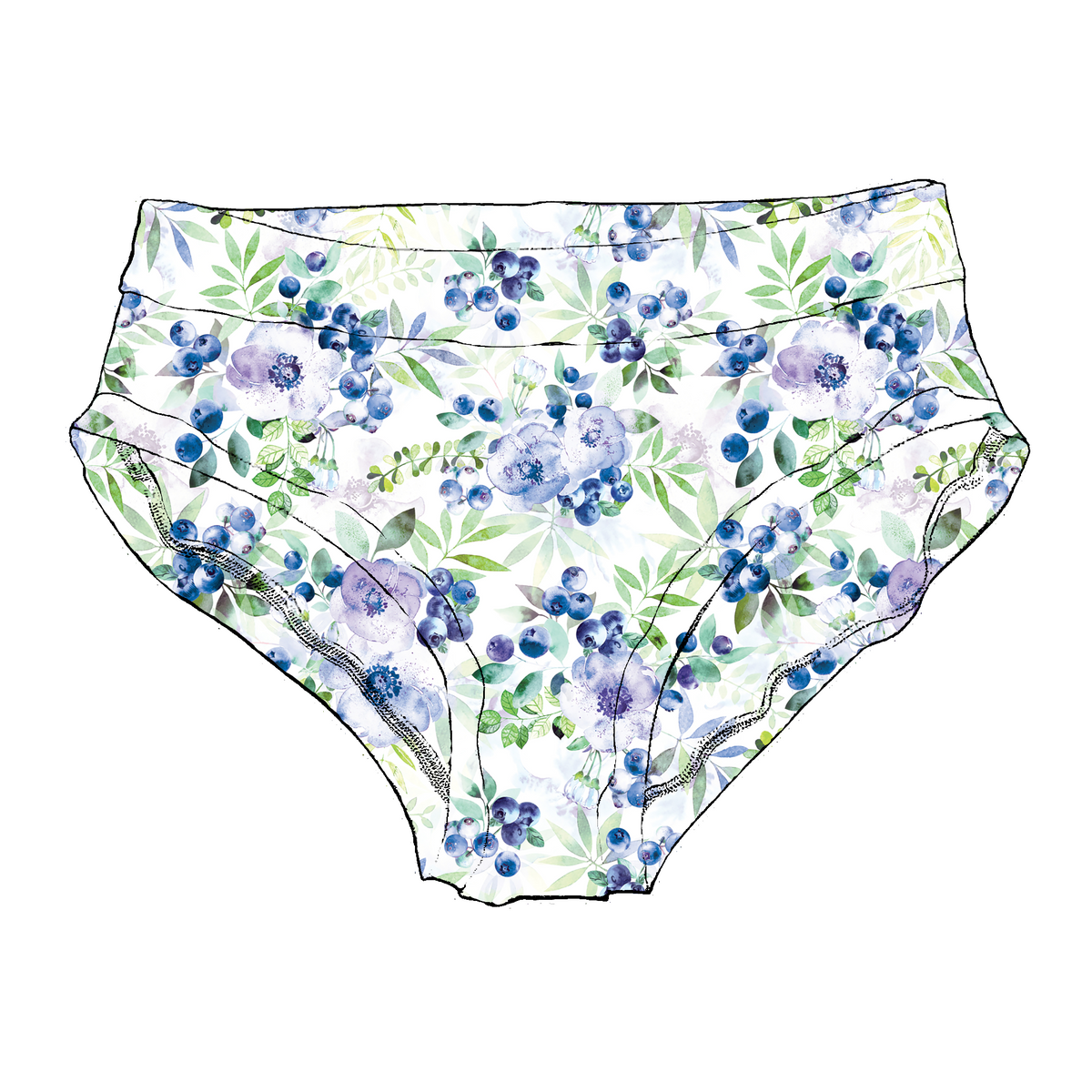 M3 Creations | Swimsuit bottom | Blueberry Petals (pre-order)