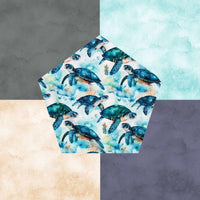M3 Creations | Swimsuit bottom | Plain Marbled -Turquoise (pre-order)