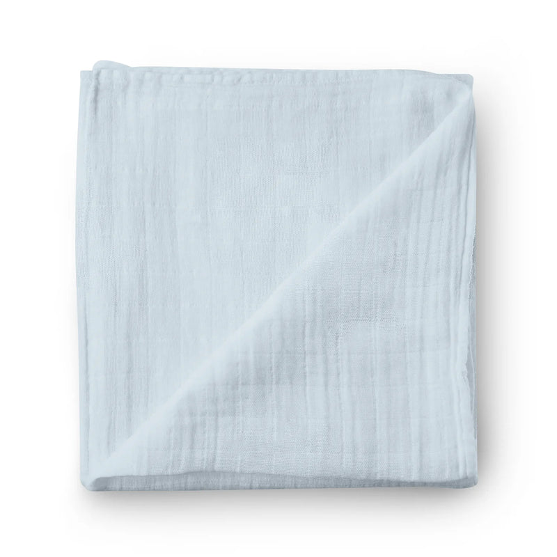 Plain Cotton Muslin Blanket | Light blue