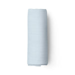 Couverture en mousseline de coton unie | Bleu clair (prêt à partir)