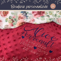 Crunchy comforter with teething corner | Pink Floral Breastfeeding