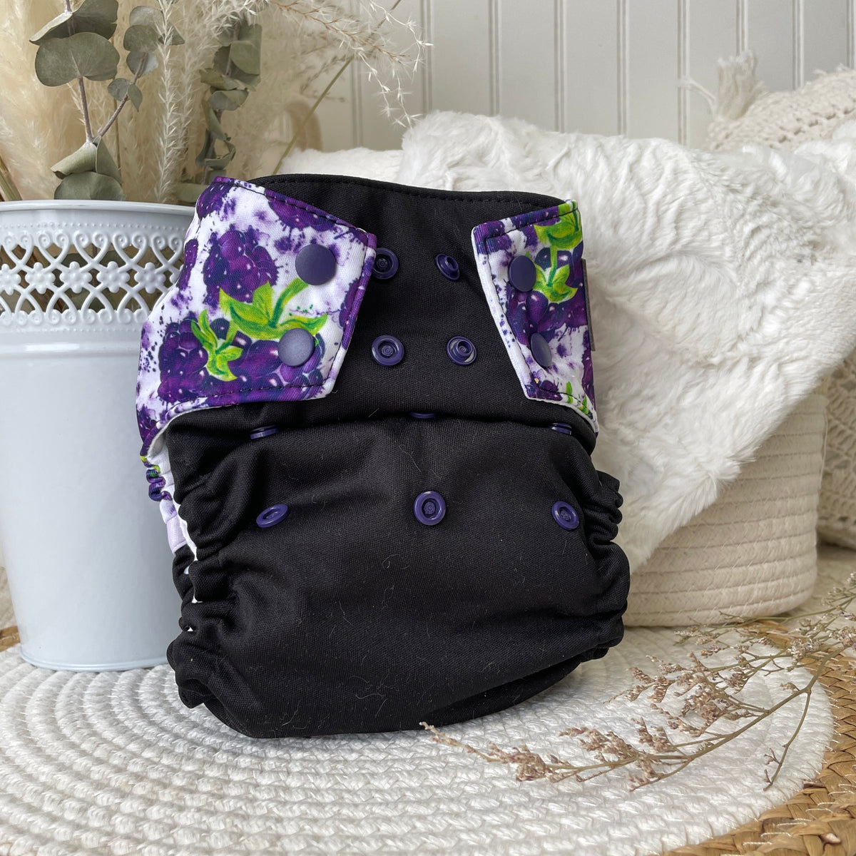 Cloth Diaper | BIG size | Juicy Blackberries (wrap)