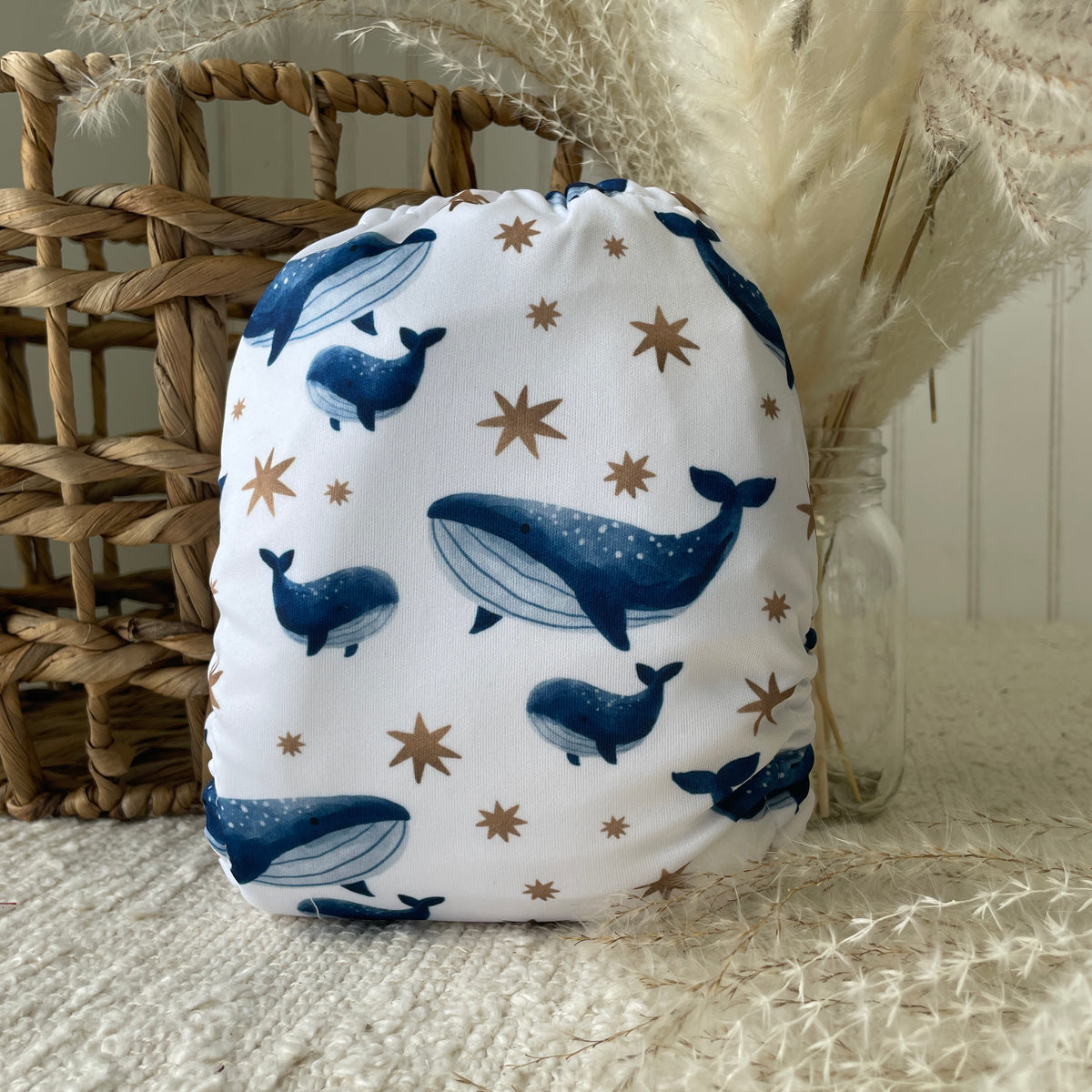 Cloth Diaper | NEWBORN size | Whale (full print)