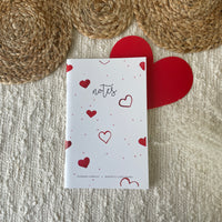 Soies | Carnet de notes avec couverture Coeurs