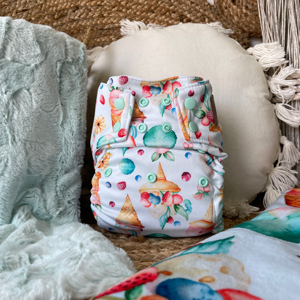 Cloth Diaper | NEWBORN size | Summer Treats (full print)