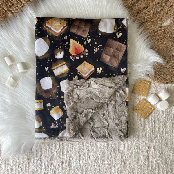 Simple comforter ready to go | Hot smores [Minky/Faux Fur]