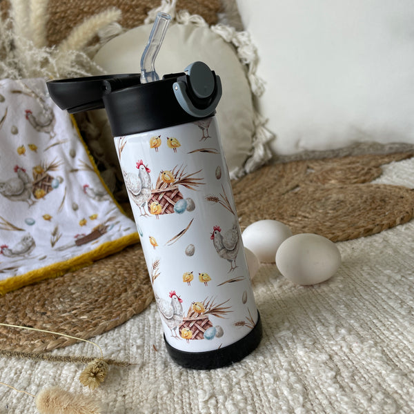 Kids Tumbler | A hen and her eggs (ready to go)