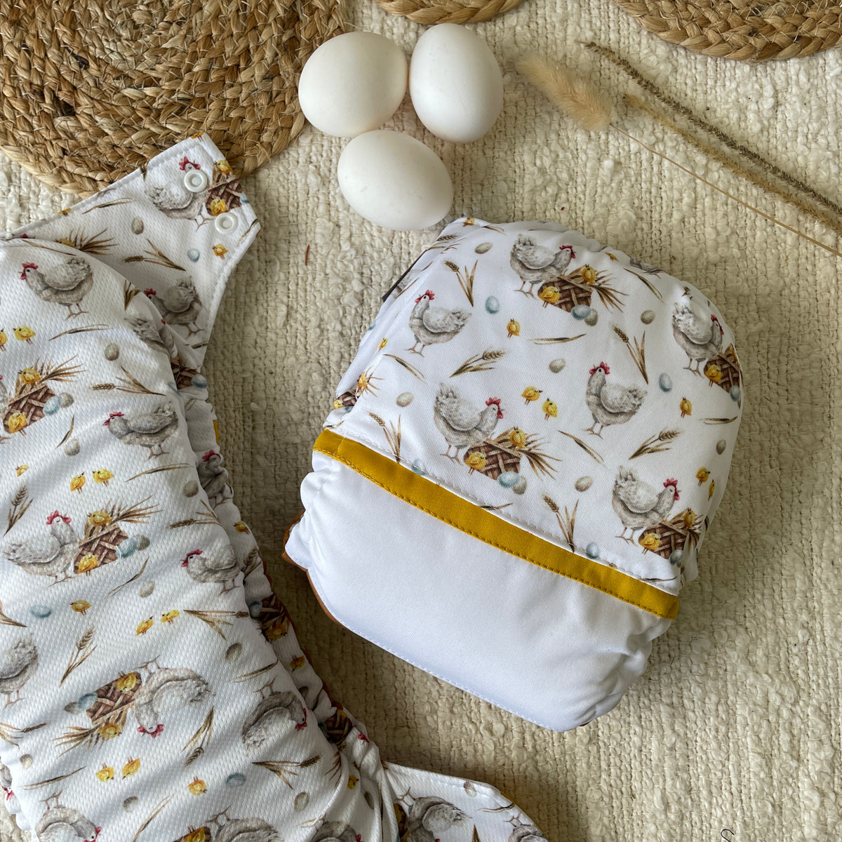Cloth Diaper | One size Scrappy-wrap | A hen and her chicks