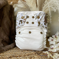 Cloth Diaper | One size | Floral sepia (wrap)