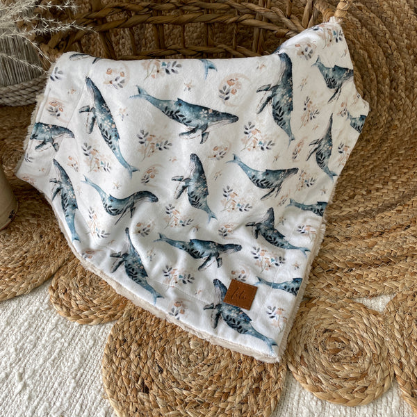 Mini comforter with clip | Victorian Whale (pre-order)