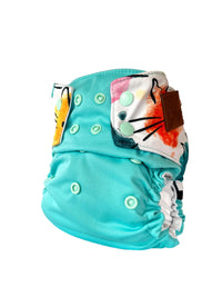 Cloth Diaper | One size | Drop Cats rainbow (wrap)
