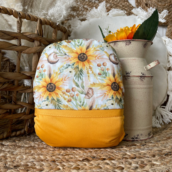 Cloth Diaper | NEWBORN size | Country sunflower (wrap)