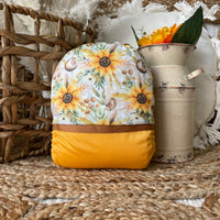 Cloth Diaper | NEWBORN size | Country sunflower (wrap)