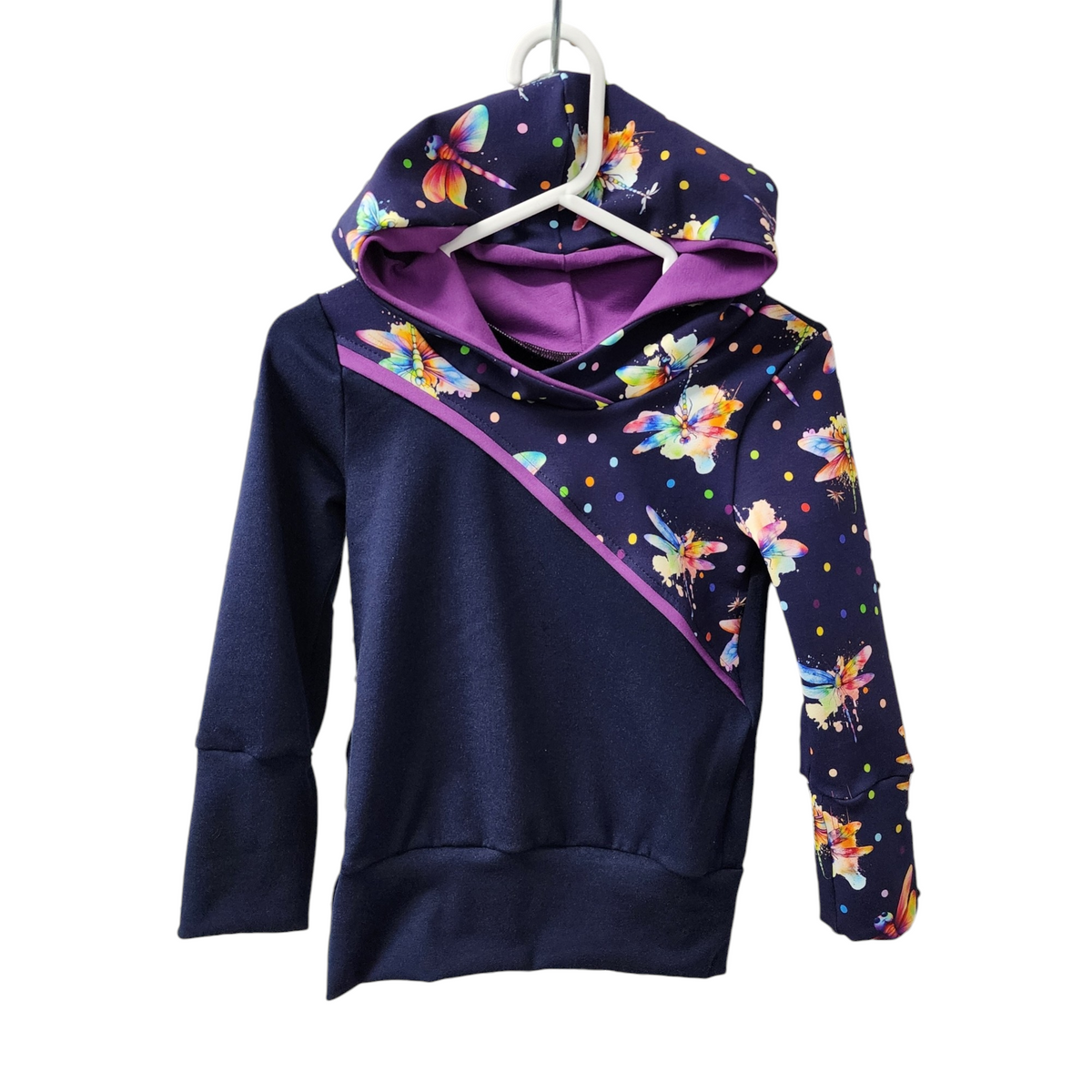 Créations M3 | Grow-with-me Hoodie | Watercolor Dragonfly (pre-order)