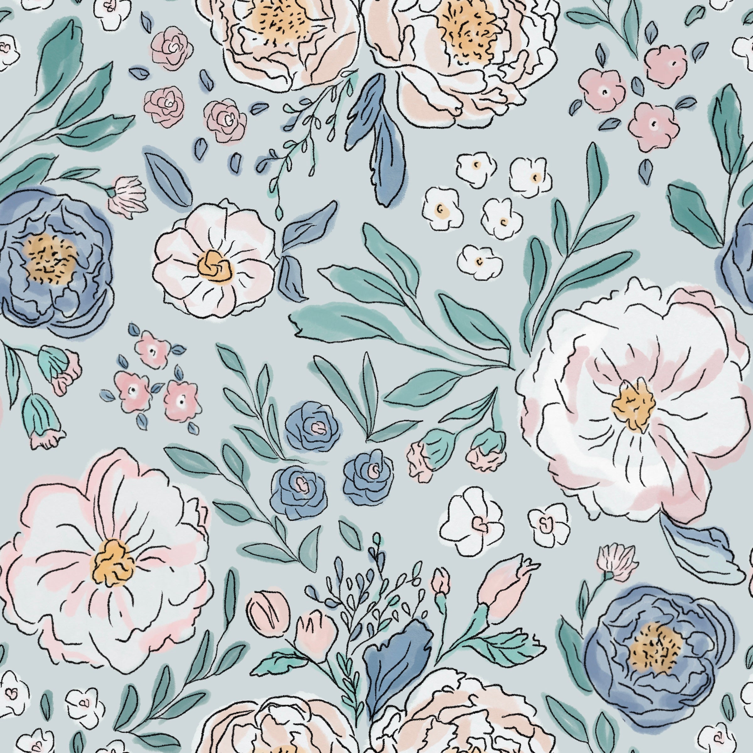 Motif Le temps des fleurs