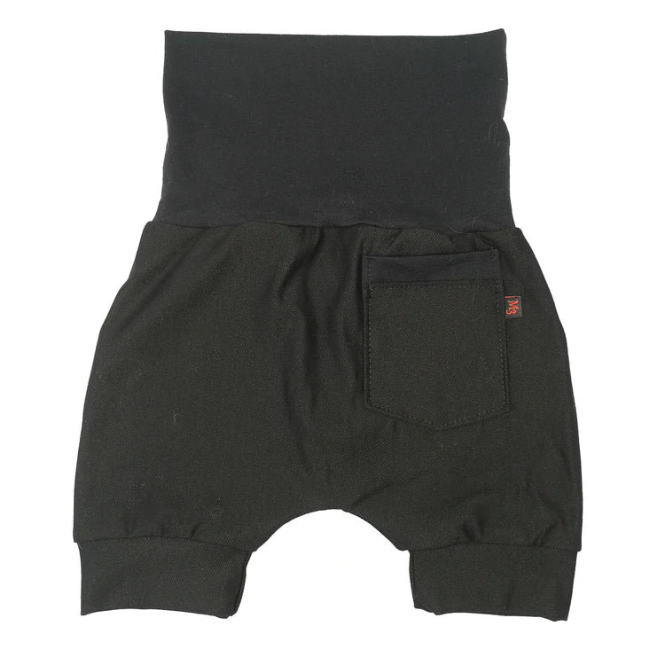 M3 Creations | Grow-with-me shorts | Black denim (pre-order)