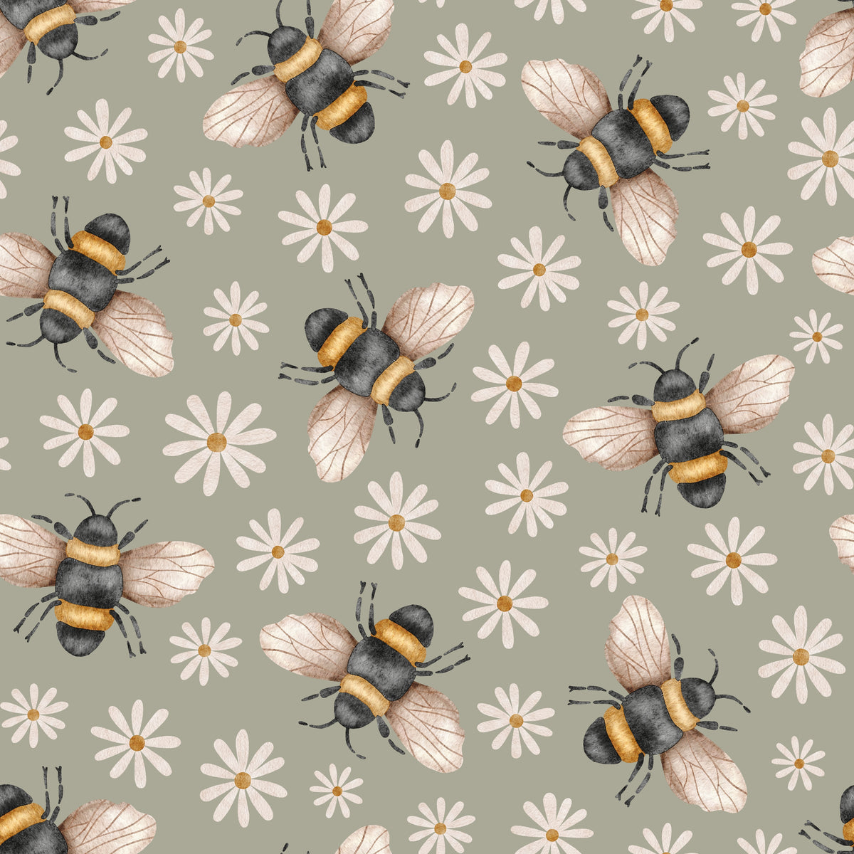 Créations Énini | Patterned T-shirt with a loop | Field bumblebee (pre-order)