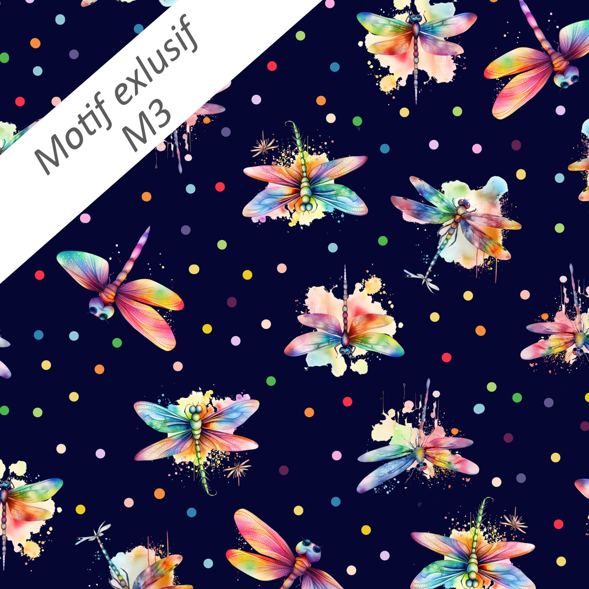 M3 Creations | Grow-with-me shorts | Watercolor Dragonfly (pre-order)